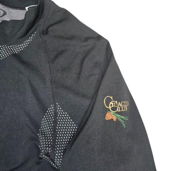 Oakley Mens Glacier Club Black & Gray Long Sleeve Half-Zip Pullover In XL patch - Picture 4 of 8